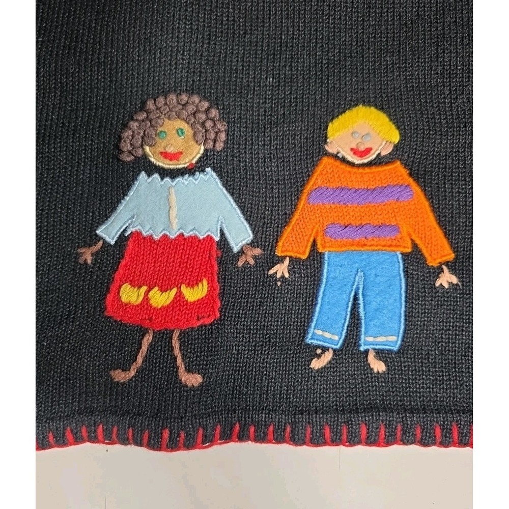 Vtg 90s Belle Pointe‎ L Sweater Vest School Teacher Classroom Knit Cardigan - Picture 6 of 8